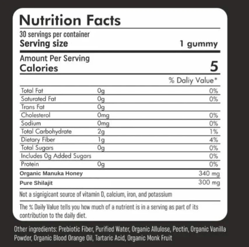 Gominolas de Shilajit Puro