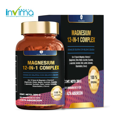 Magnesio 12-En-1: Energía, Sueño y Calma en 1 Solo Producto