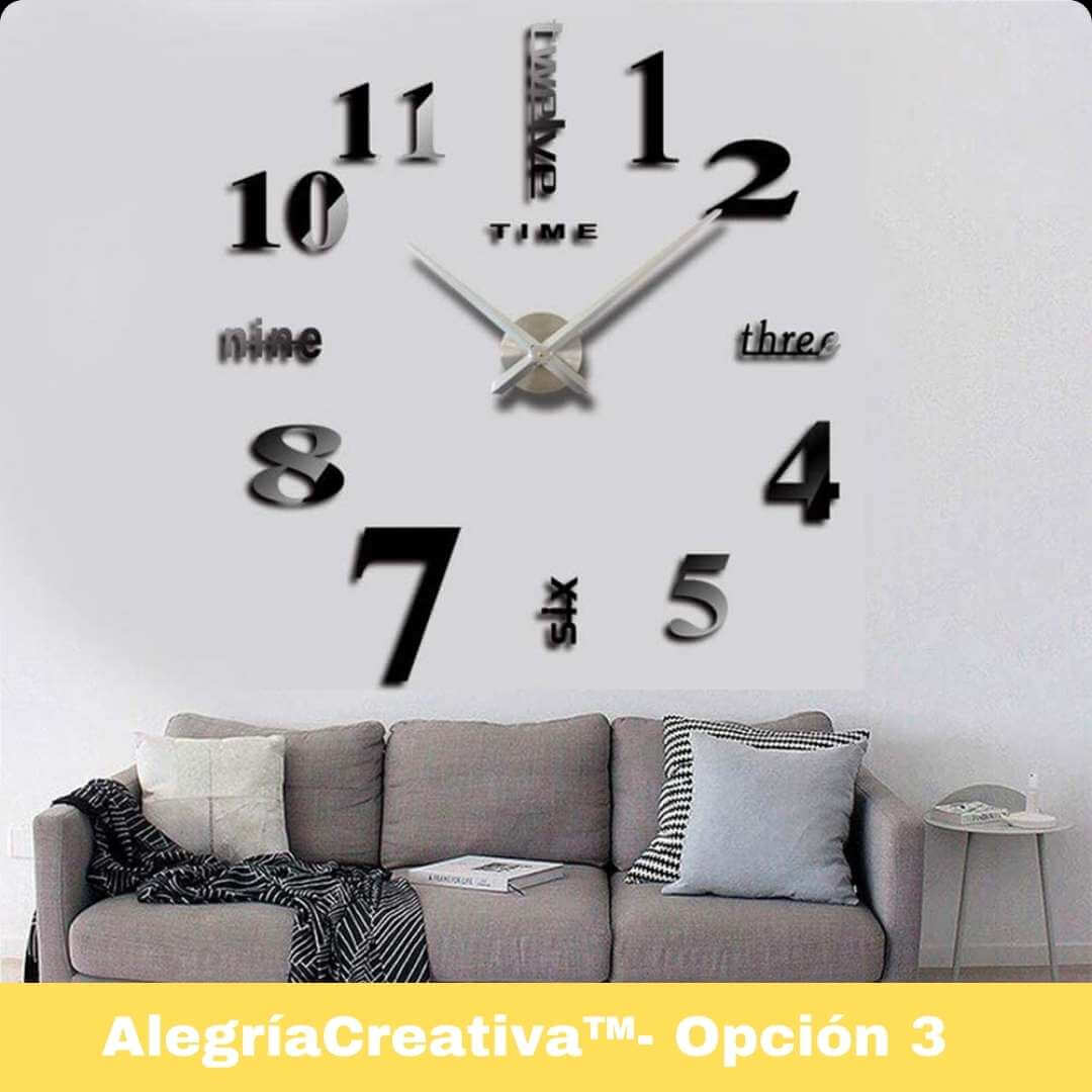 EstiloTempo™: Reloj Decorativo Adhesivo de Pared 40 CM