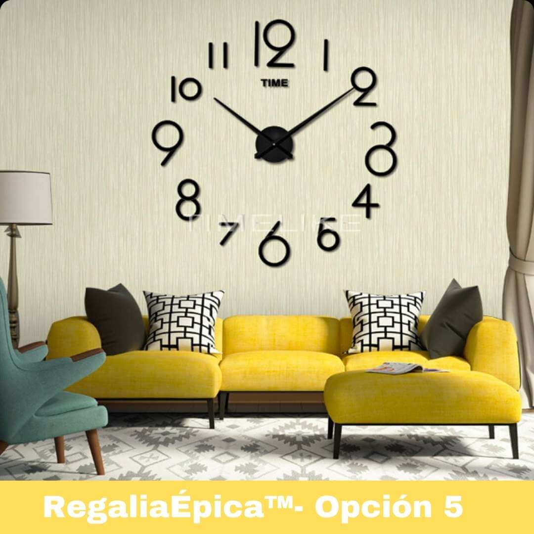 EstiloTempo™: Reloj Decorativo Adhesivo de Pared 40 CM