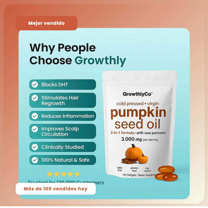 Pumpkin - Cabello más fuerte, grueso y sin caída en 12 semanas