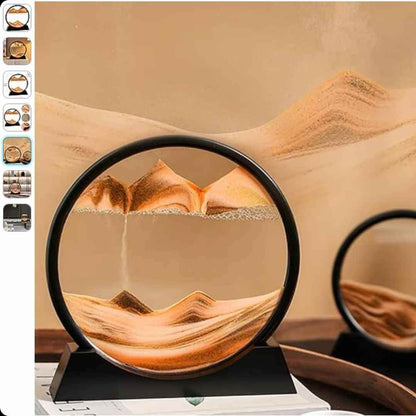 Paisaje de arena de aguas profundas con reloj de arena modelo 3d