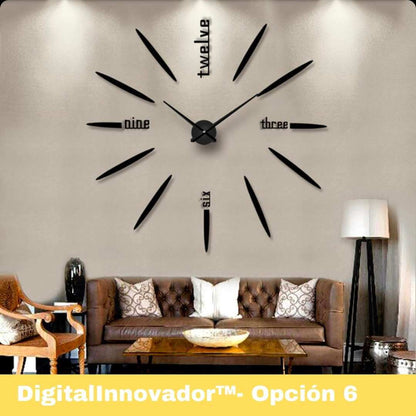 EstiloTempo™: Reloj Decorativo Adhesivo de Pared 40 CM